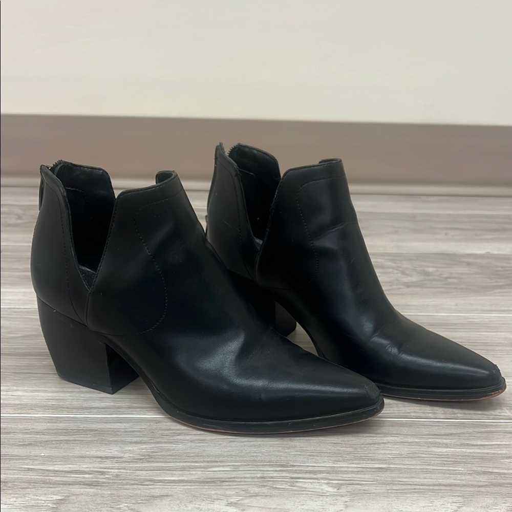 Vince Camuto Black Ankle Boots with Chelsea Panels